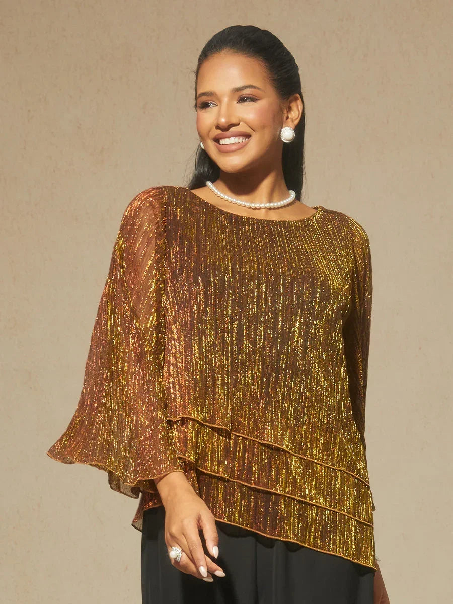 Giselle | Pleated Asymmetric Layered Top