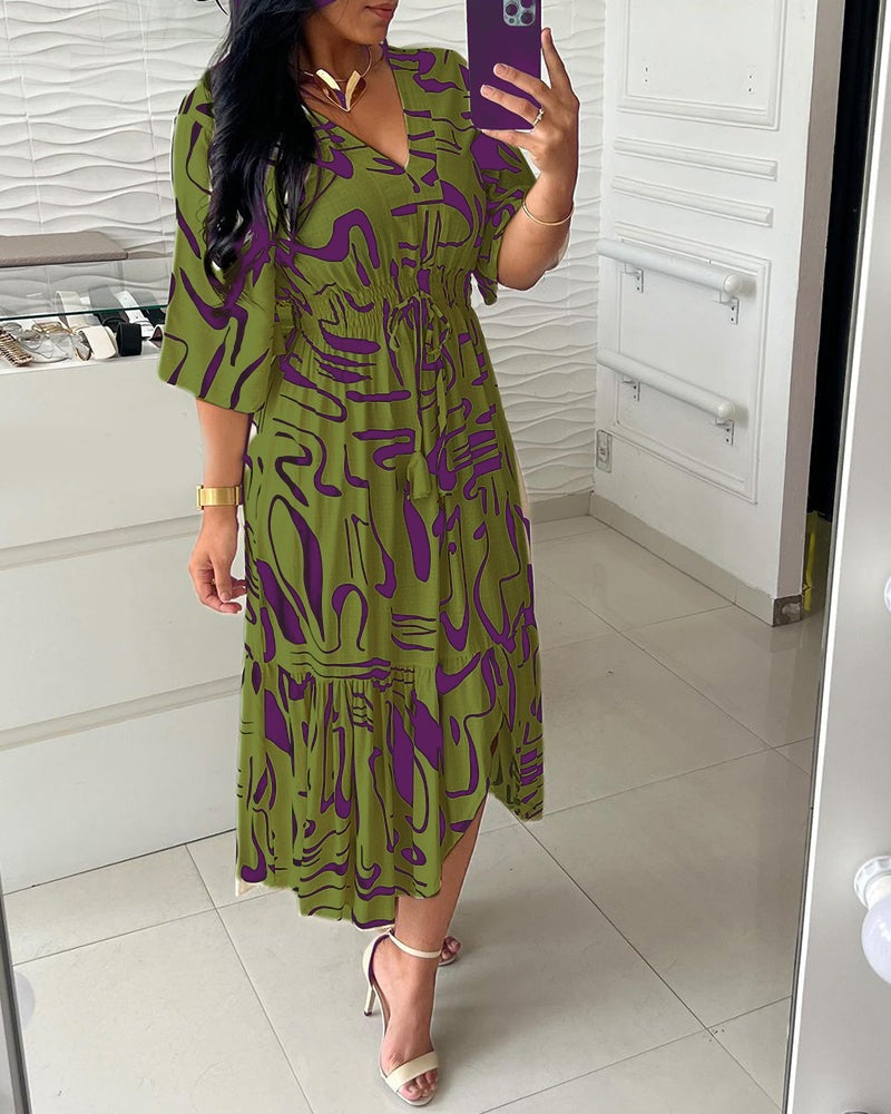 Valencia Printed Midi Dress