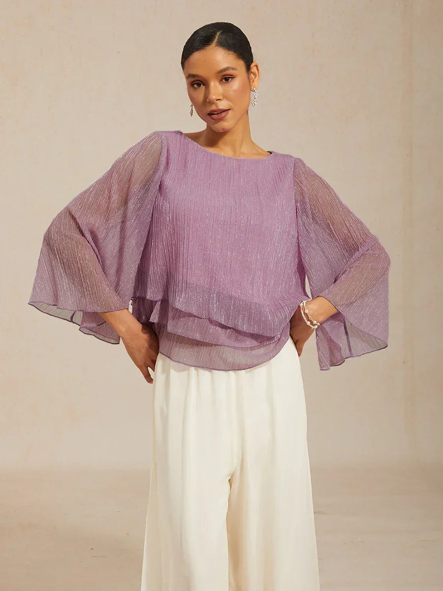 Giselle | Pleated Asymmetric Layered Top