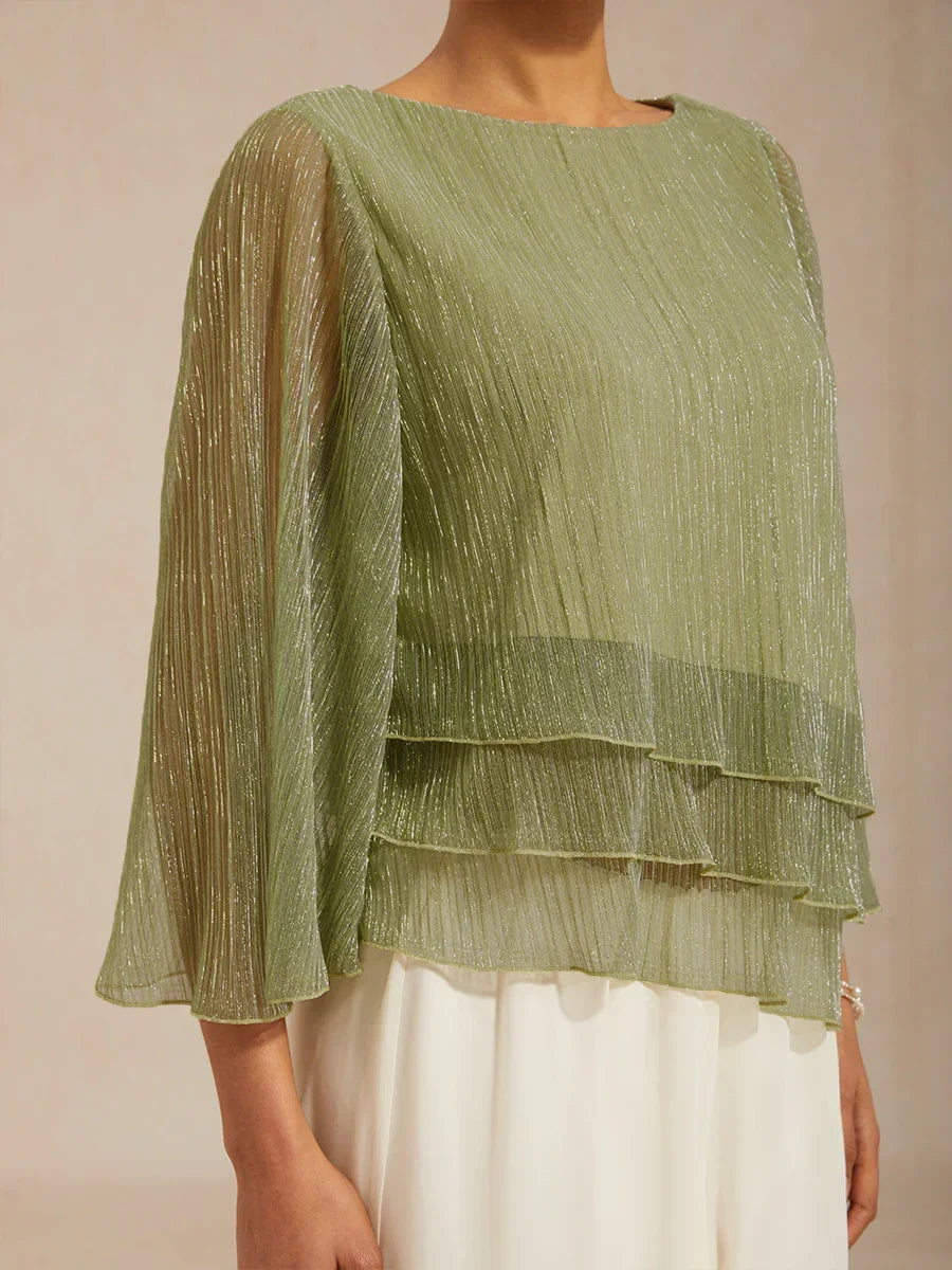 Giselle | Pleated Asymmetric Layered Top