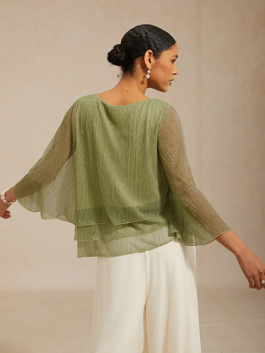 Giselle | Pleated Asymmetric Layered Top