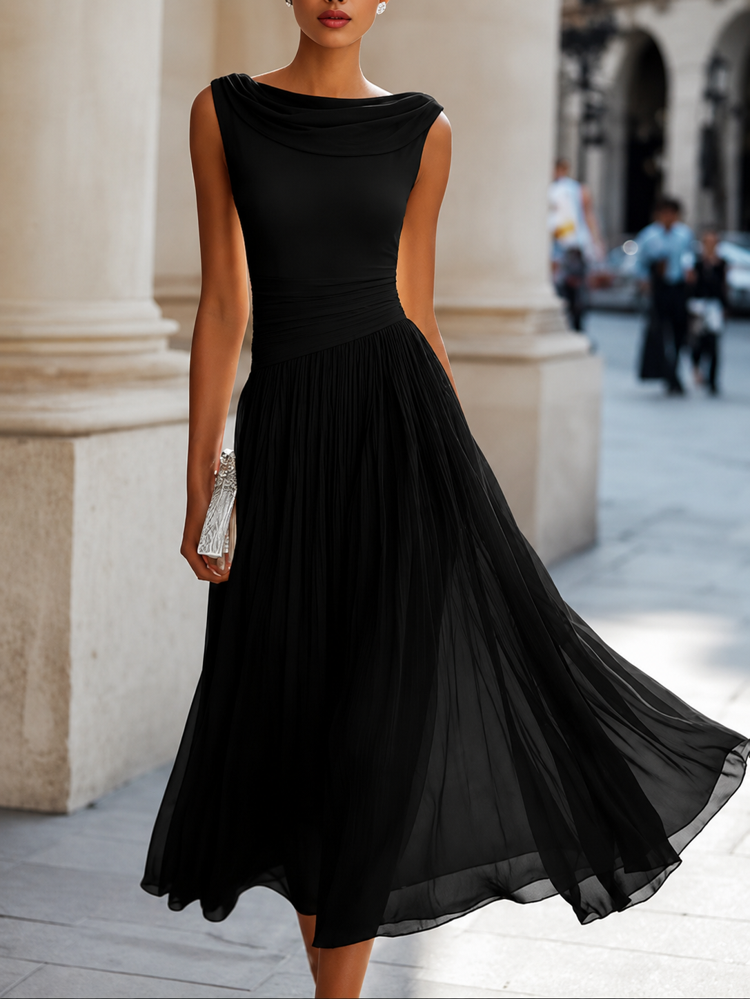 Cadence | Pleated Midi Dress