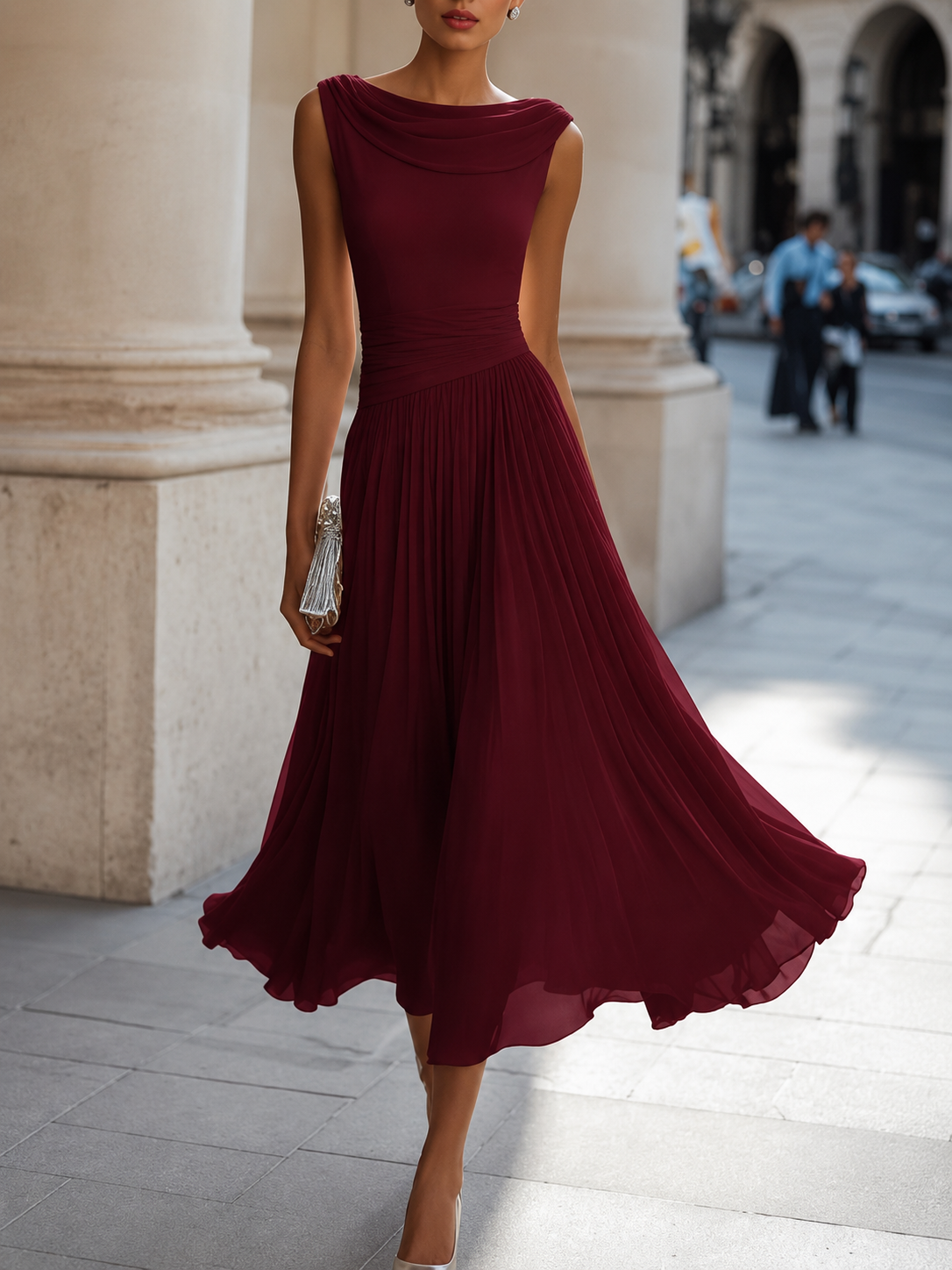 Cadence | Pleated Midi Dress