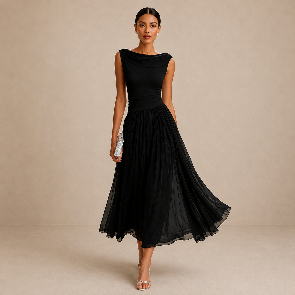 Cadence | Pleated Midi Dress