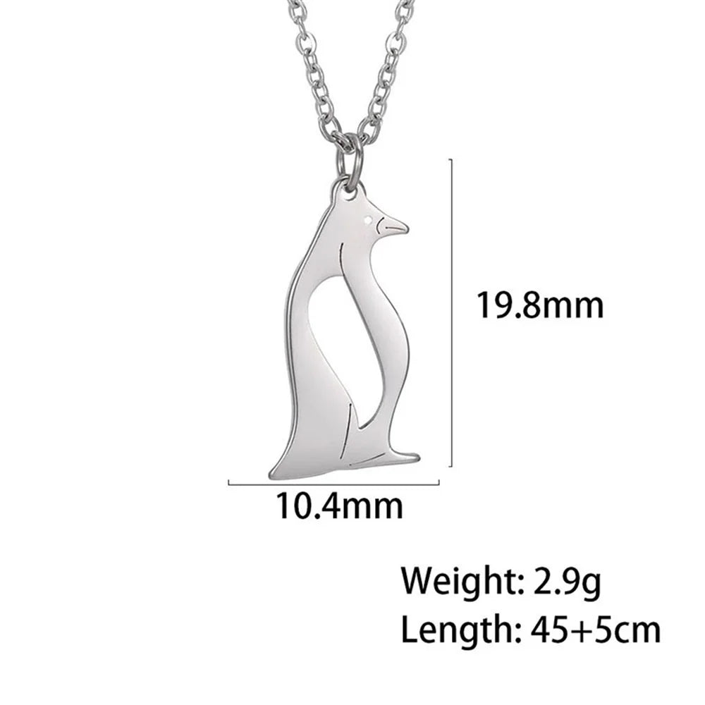 Dolphin Whale Octopus Pendant Necklace – Stainless Steel Marine Animal Jewelry for Women