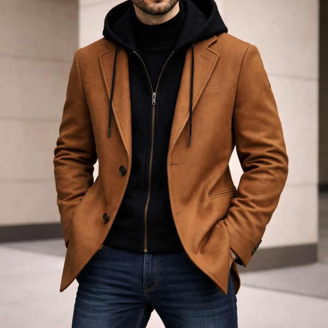 LORENZO DOUBLE-LAYER COAT | TAILORED ELEGANCE, ADAPTABLE WARMTH