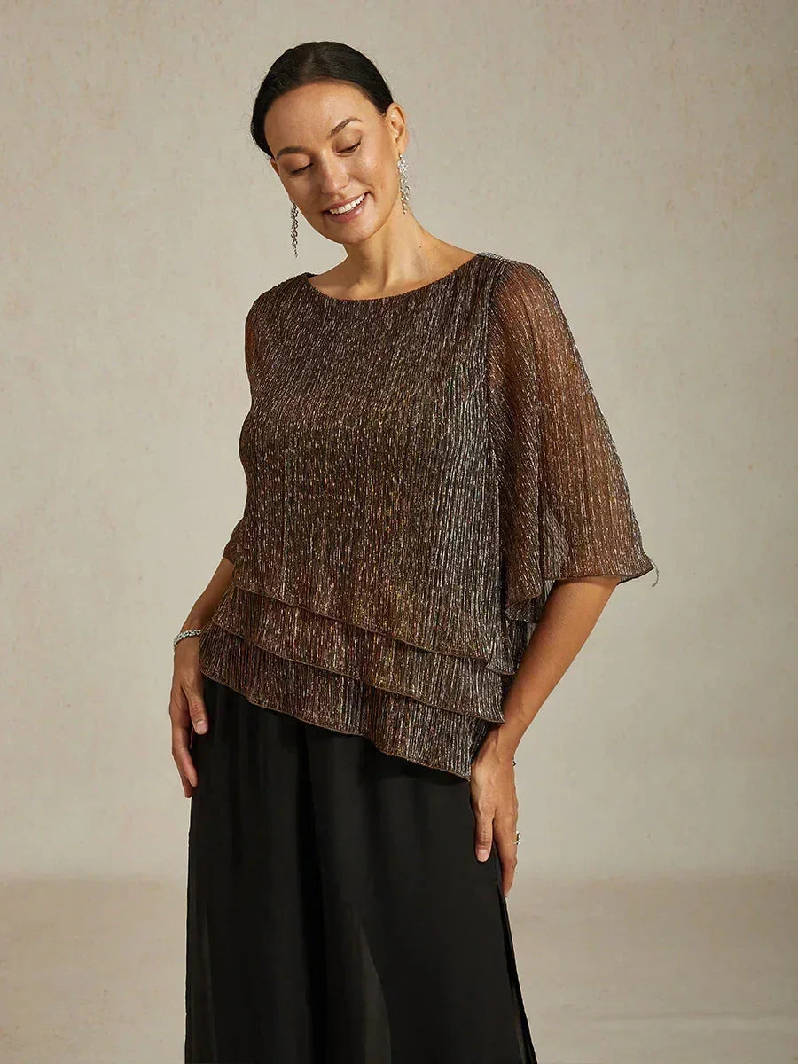 Giselle | Pleated Asymmetric Layered Top