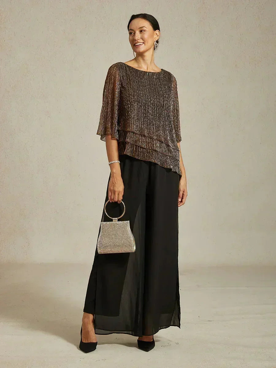 Giselle | Pleated Asymmetric Layered Top