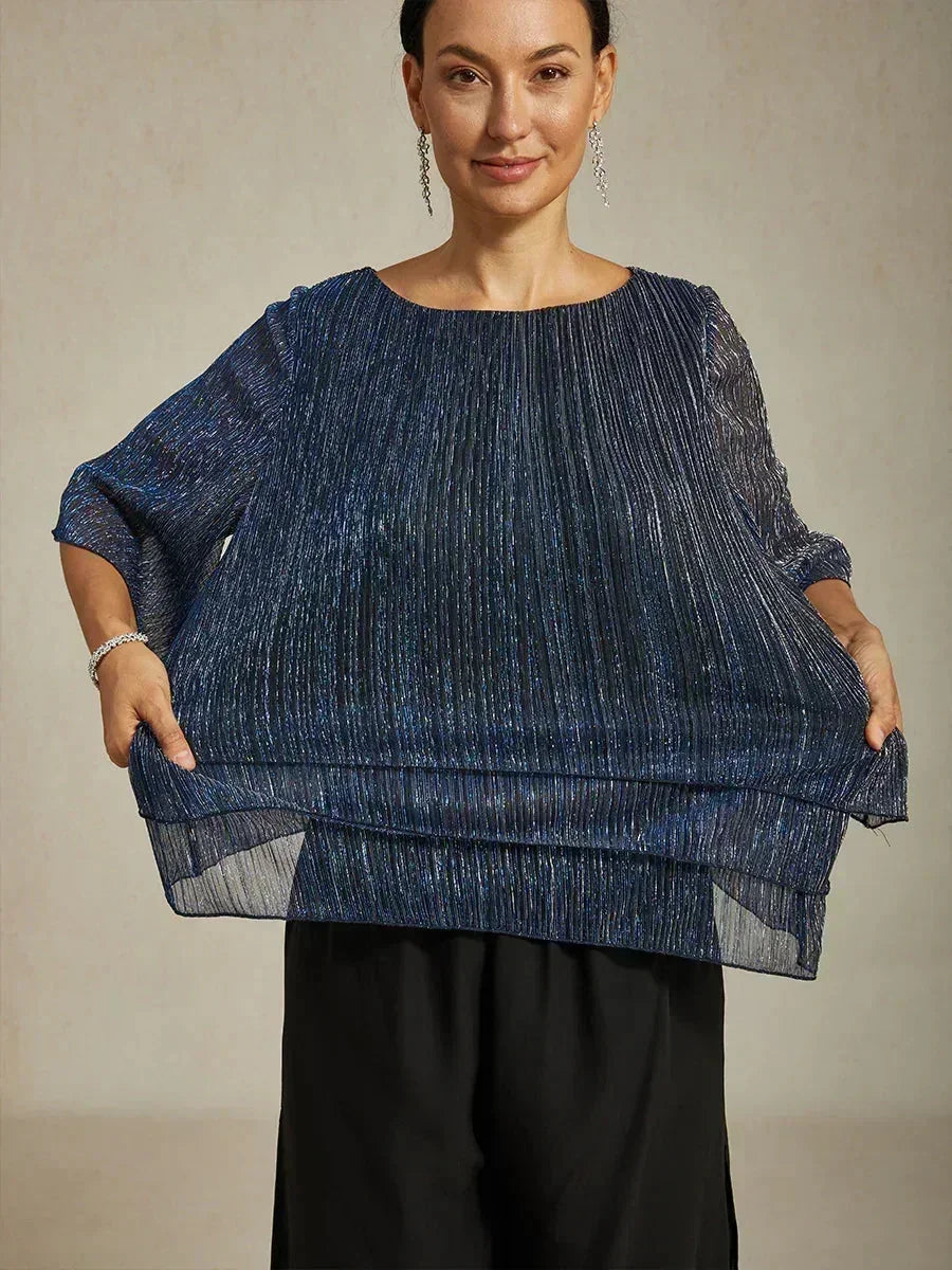 Giselle | Pleated Asymmetric Layered Top