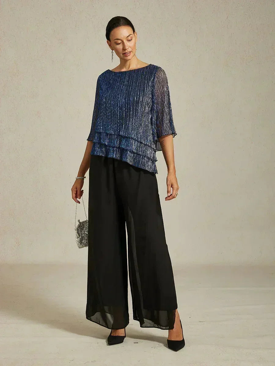 Giselle | Pleated Asymmetric Layered Top