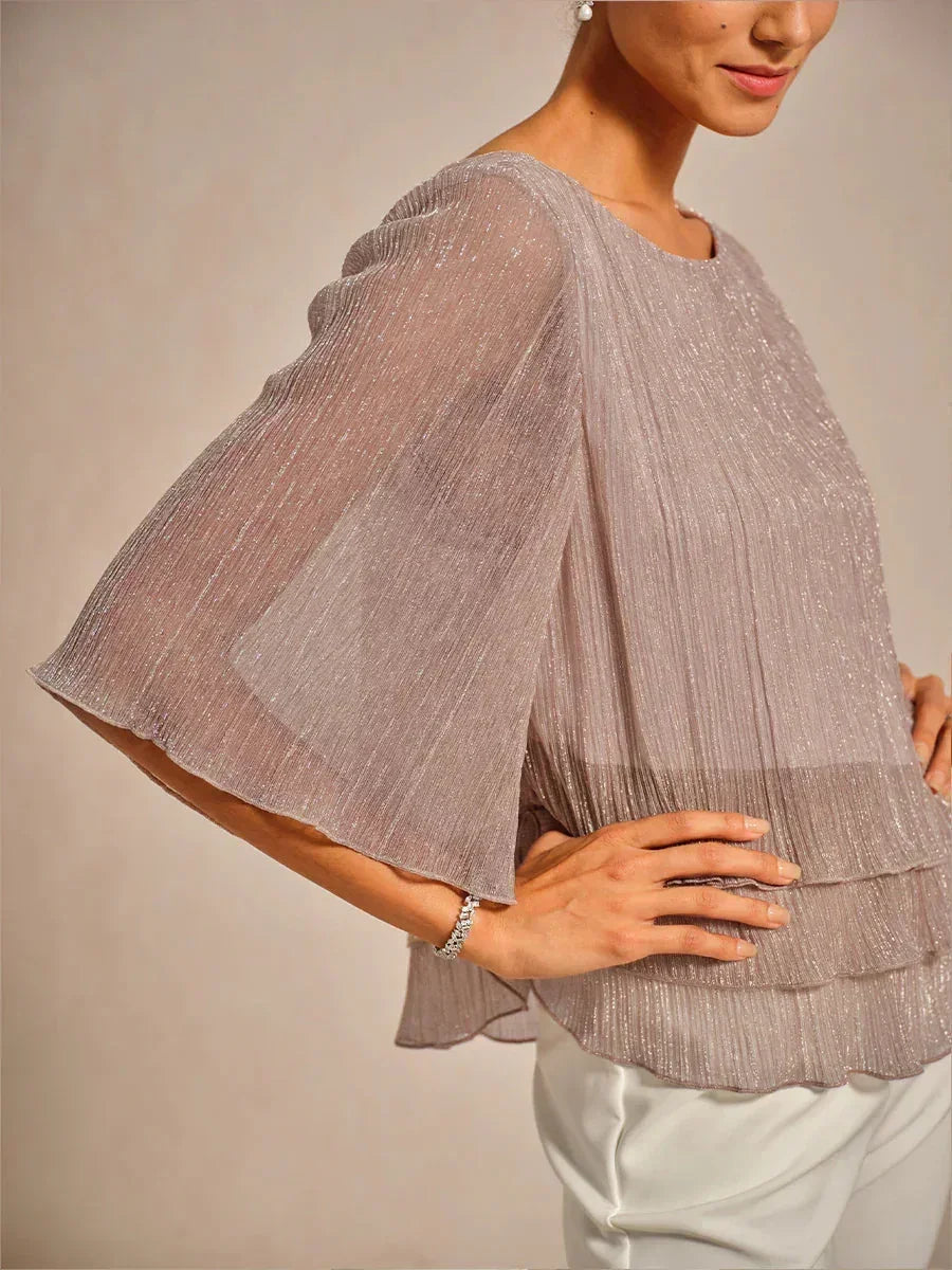 Giselle | Pleated Asymmetric Layered Top