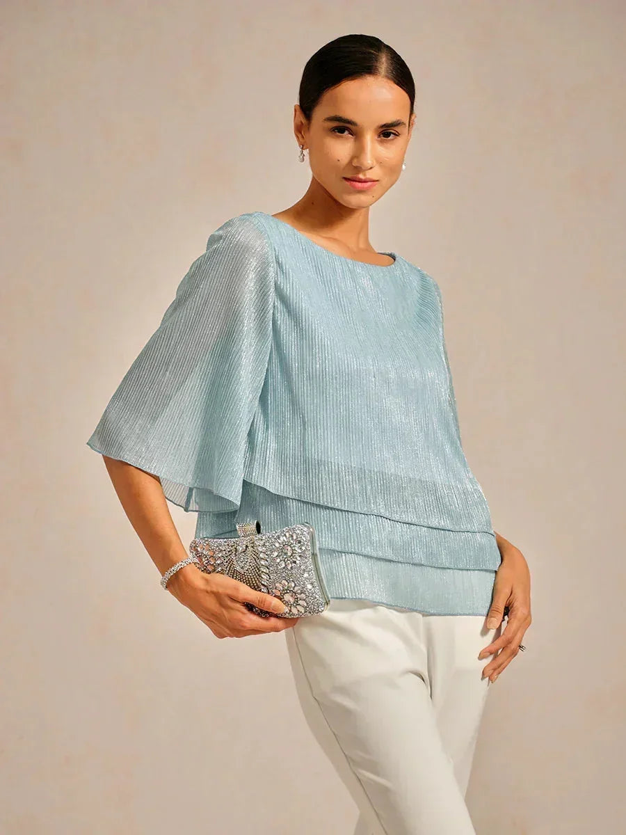 Giselle | Pleated Asymmetric Layered Top