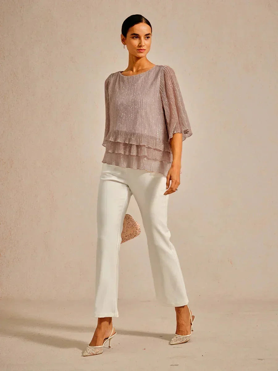 Giselle | Pleated Asymmetric Layered Top
