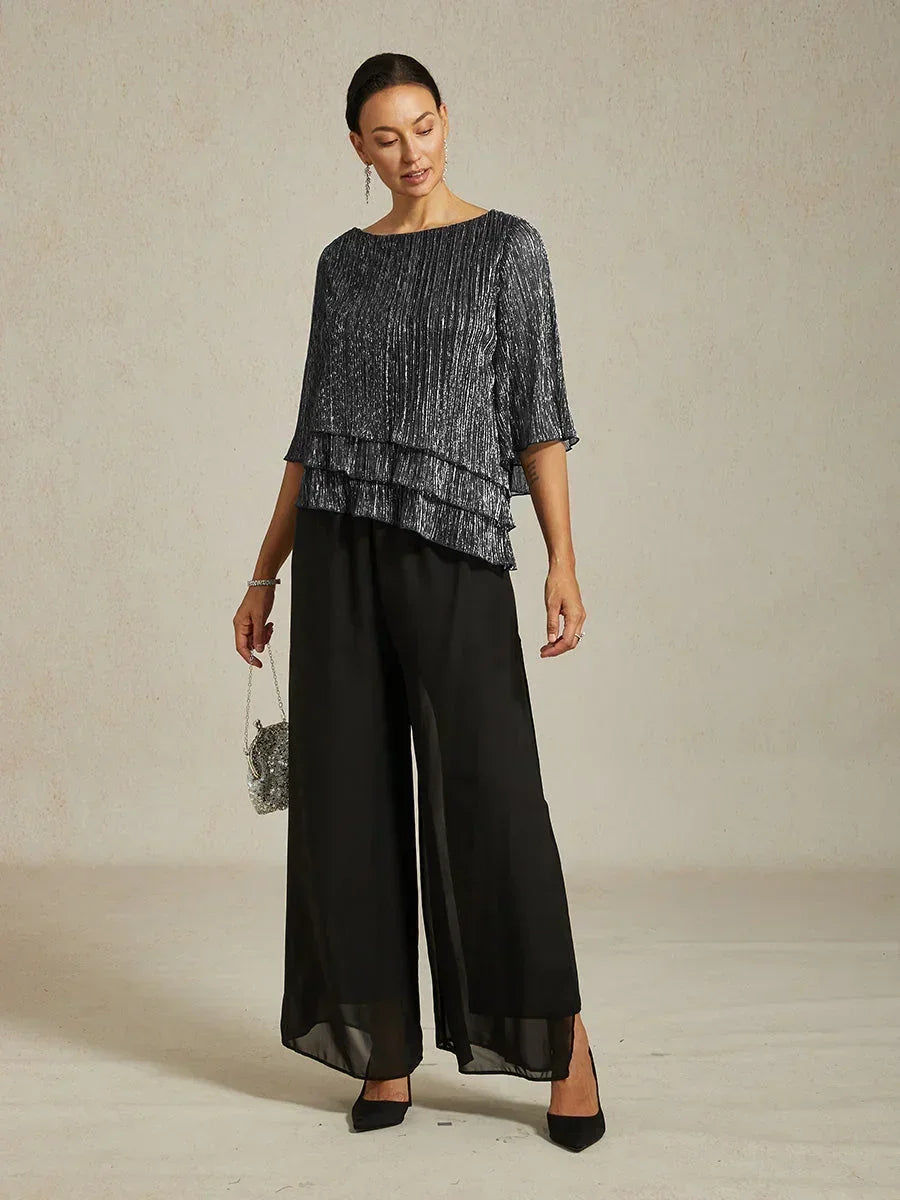 Giselle | Pleated Asymmetric Layered Top