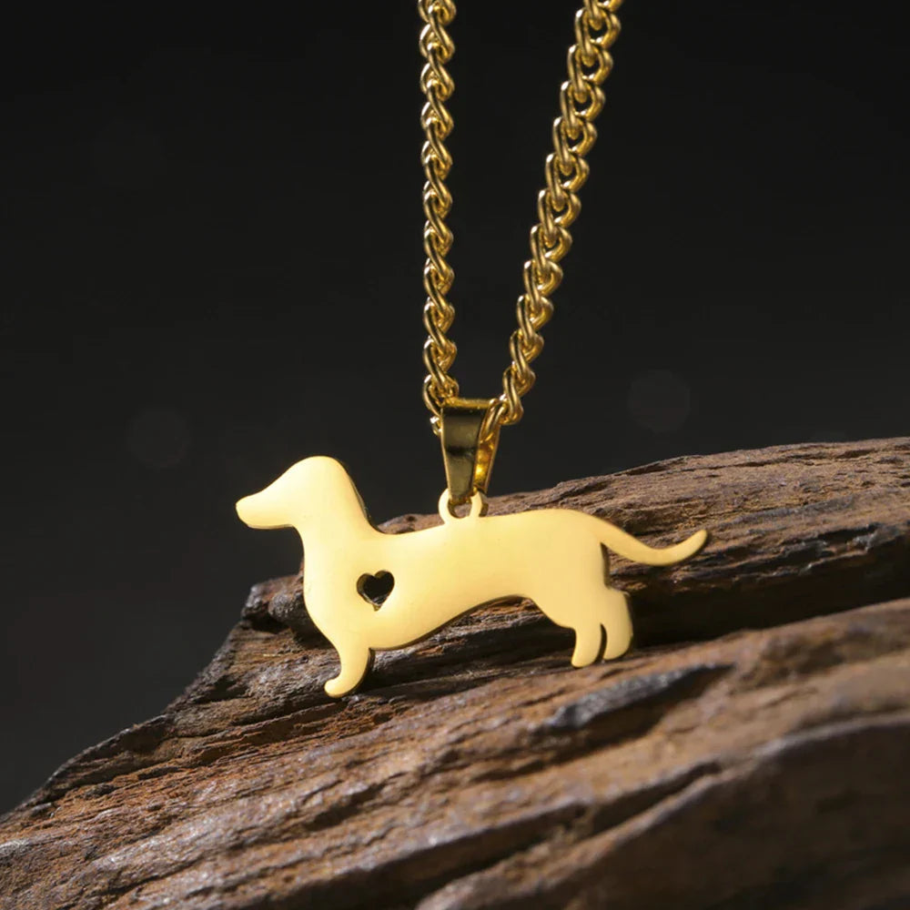 Cute Dachshund Pendant Necklace – Animal Jewelry for Dog Lovers