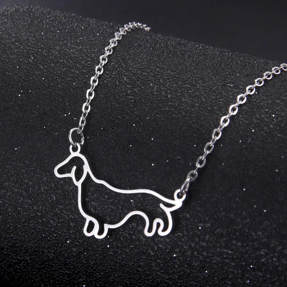 Cute Dachshund Pendant Necklace – Animal Jewelry for Dog Lovers
