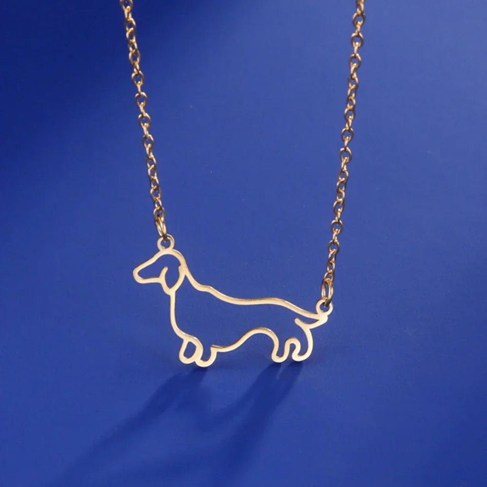 Cute Dachshund Pendant Necklace – Animal Jewelry for Dog Lovers