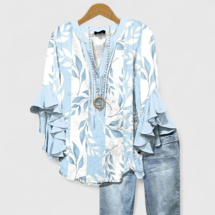 Aurelia – Ruffle Sleeve Statement Blouse