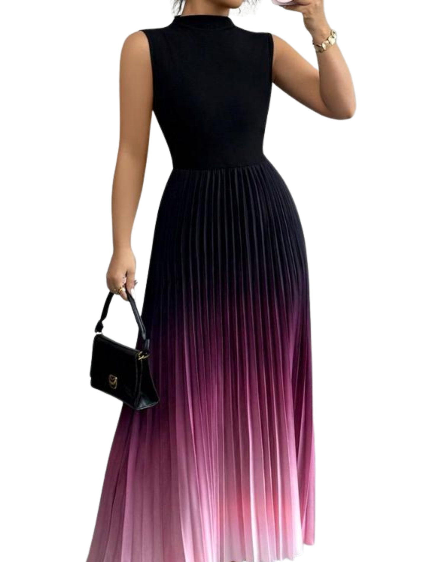 YZA™ – Elegant Ombre Sleeveless Evening Dress