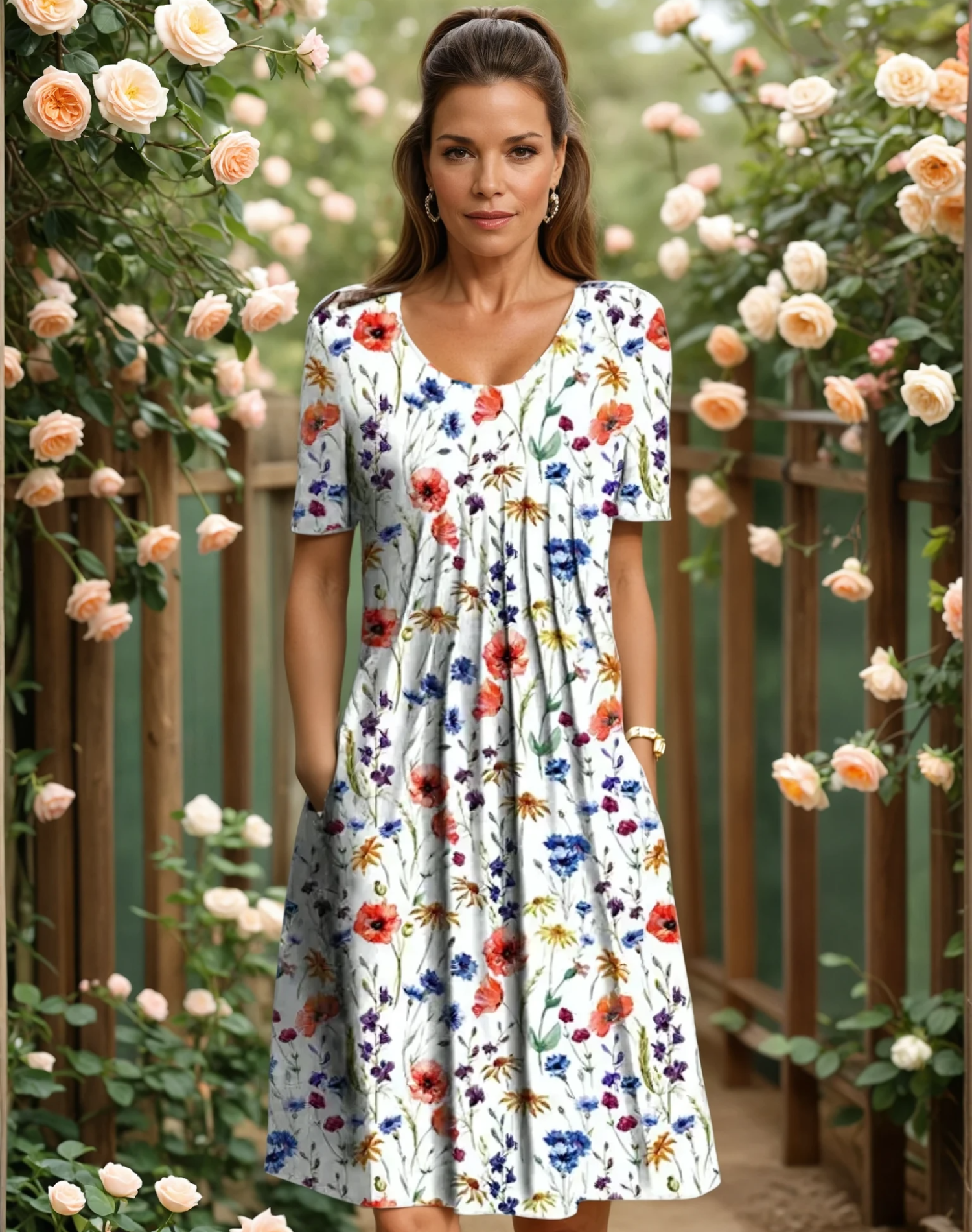 MARIANNE | ELEGANT DRESS WITH TUMMY COVERAGE