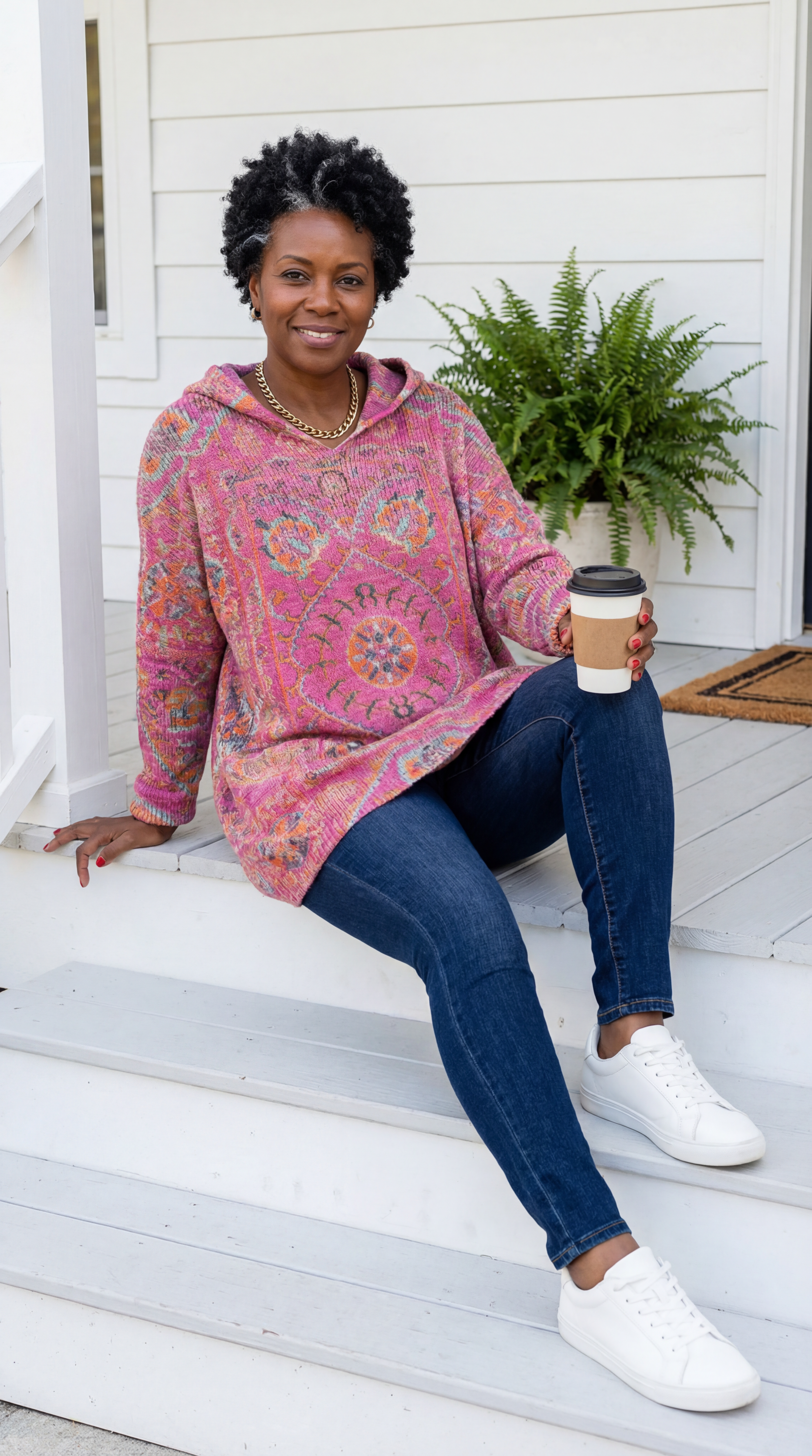 Seraphina Retro Hooded Knit