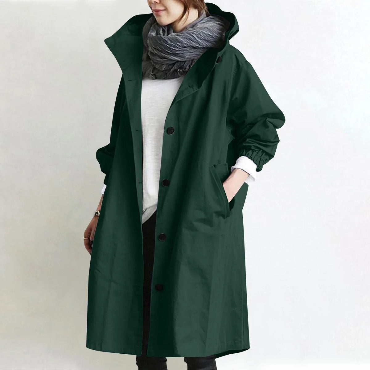 Maeve| Hooded Longline Trench Coat