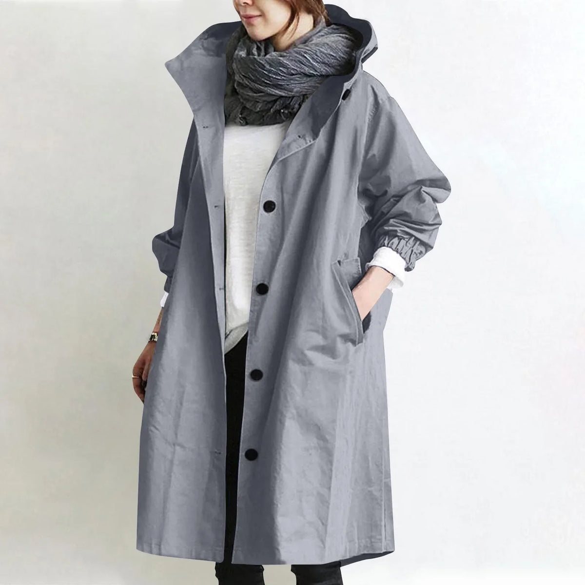 Maeve| Hooded Longline Trench Coat