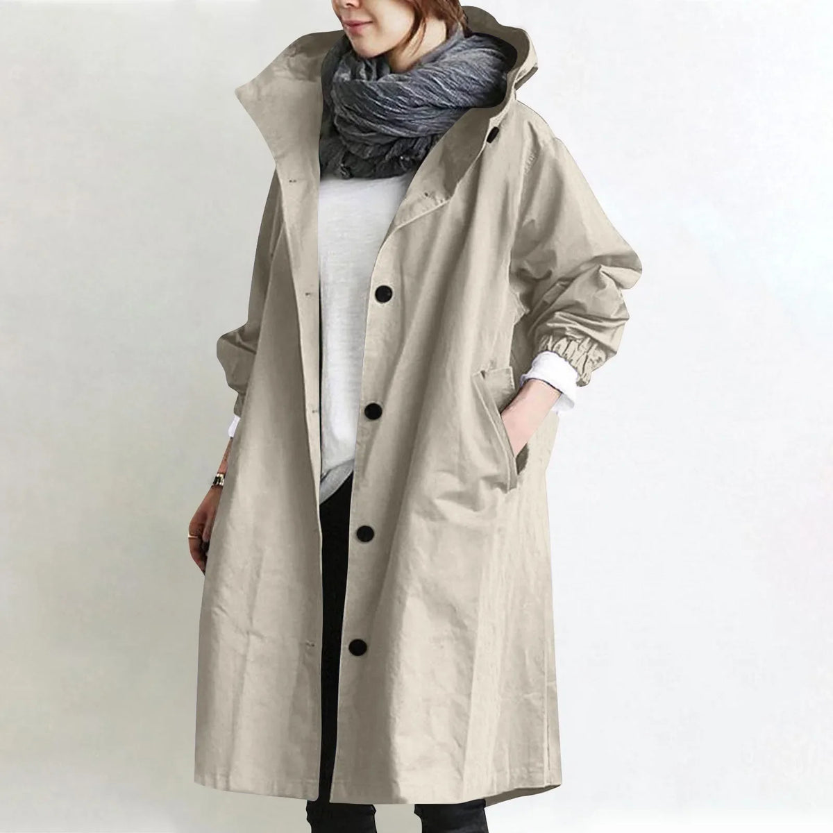 Maeve| Hooded Longline Trench Coat
