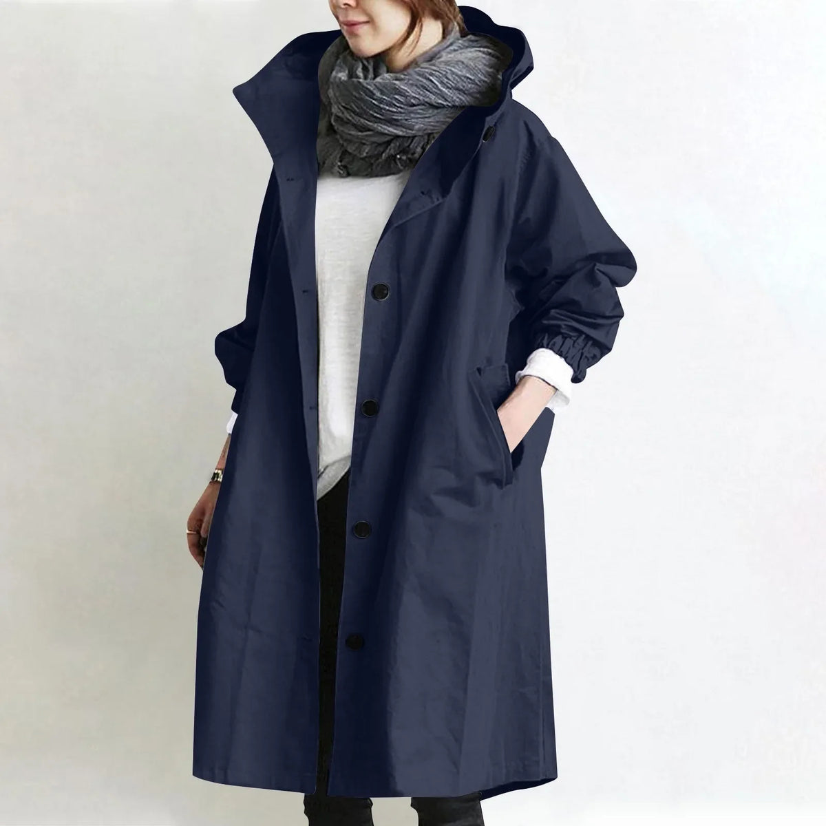 Maeve| Hooded Longline Trench Coat
