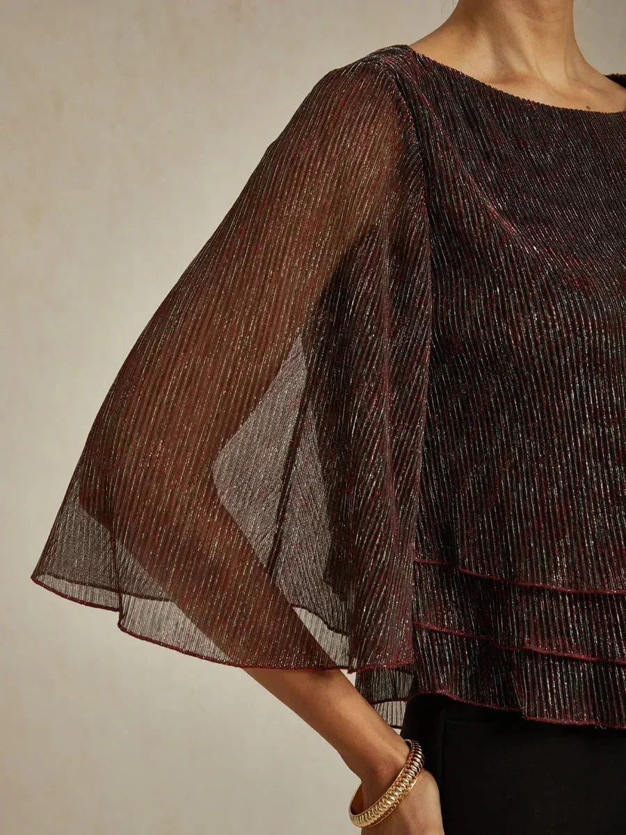 Giselle | Pleated Asymmetric Layered Top