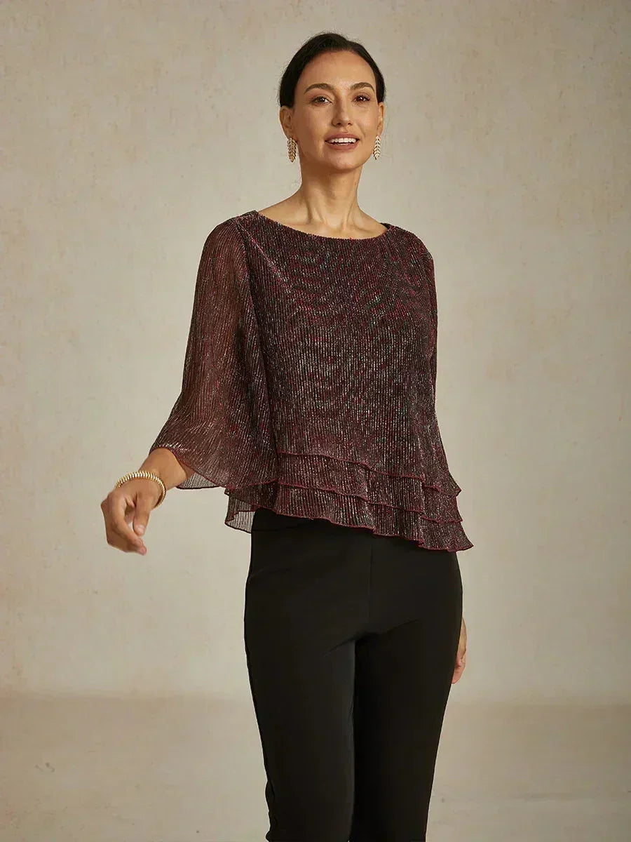 Giselle | Pleated Asymmetric Layered Top