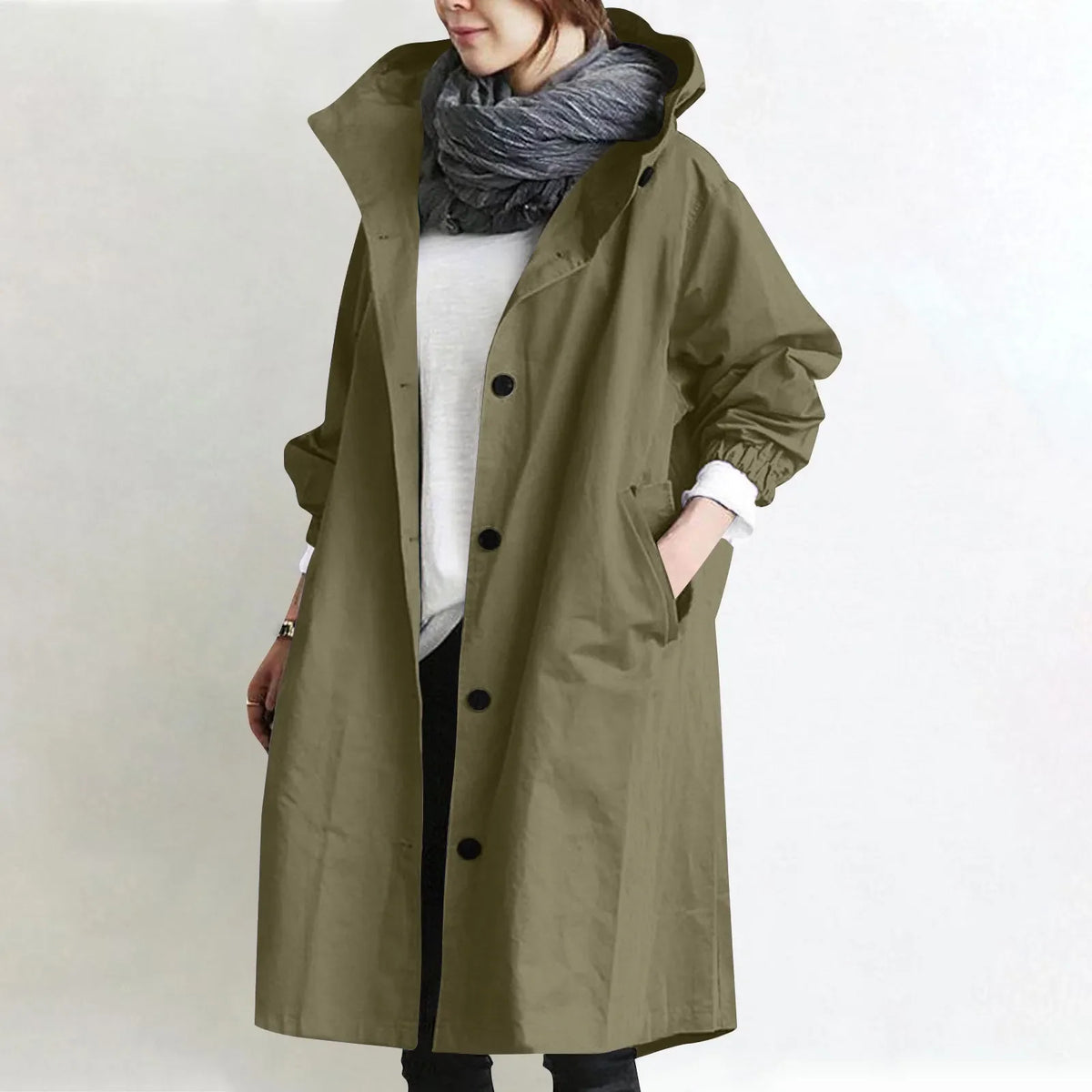 Maeve| Hooded Longline Trench Coat