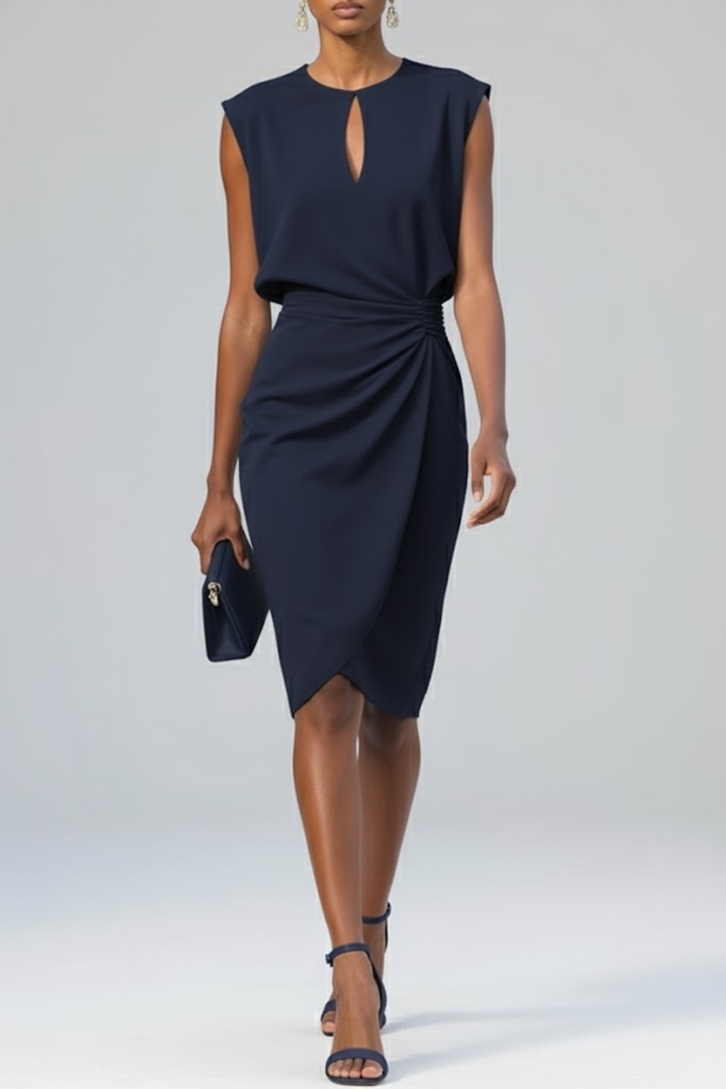 Averil | Draped Midi Dress