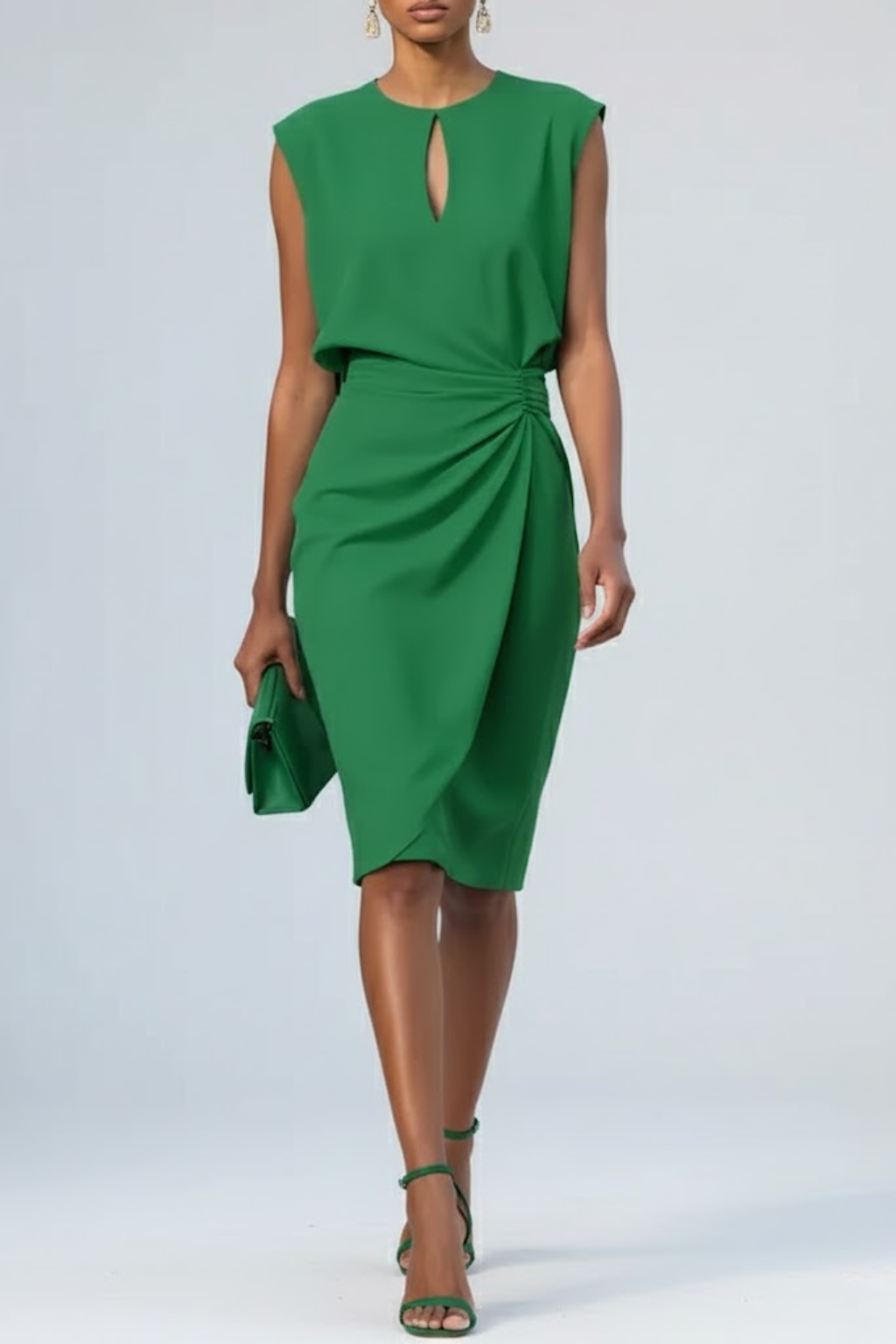 Averil | Draped Midi Dress