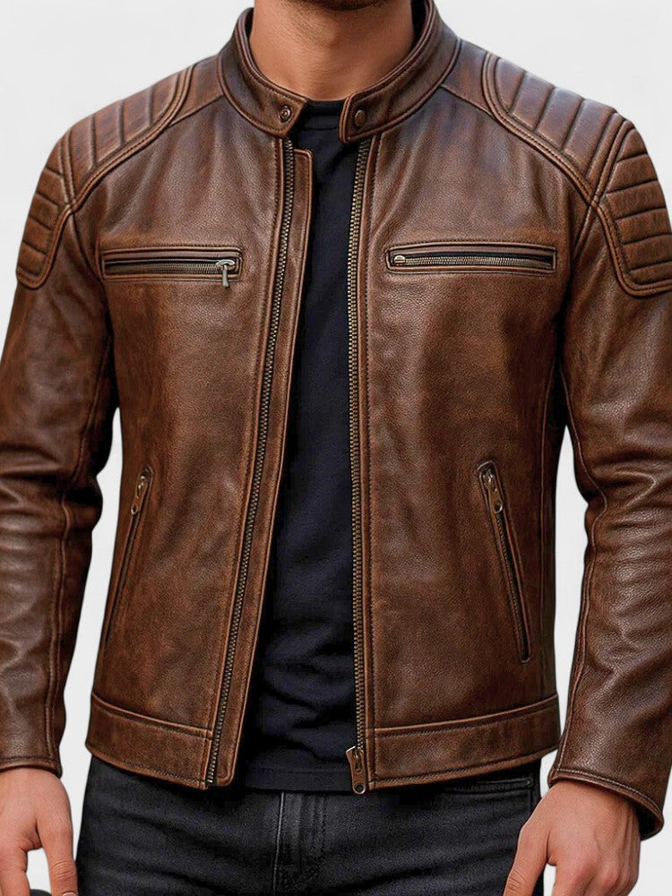 Troels™ | Vintage leather jacket for men