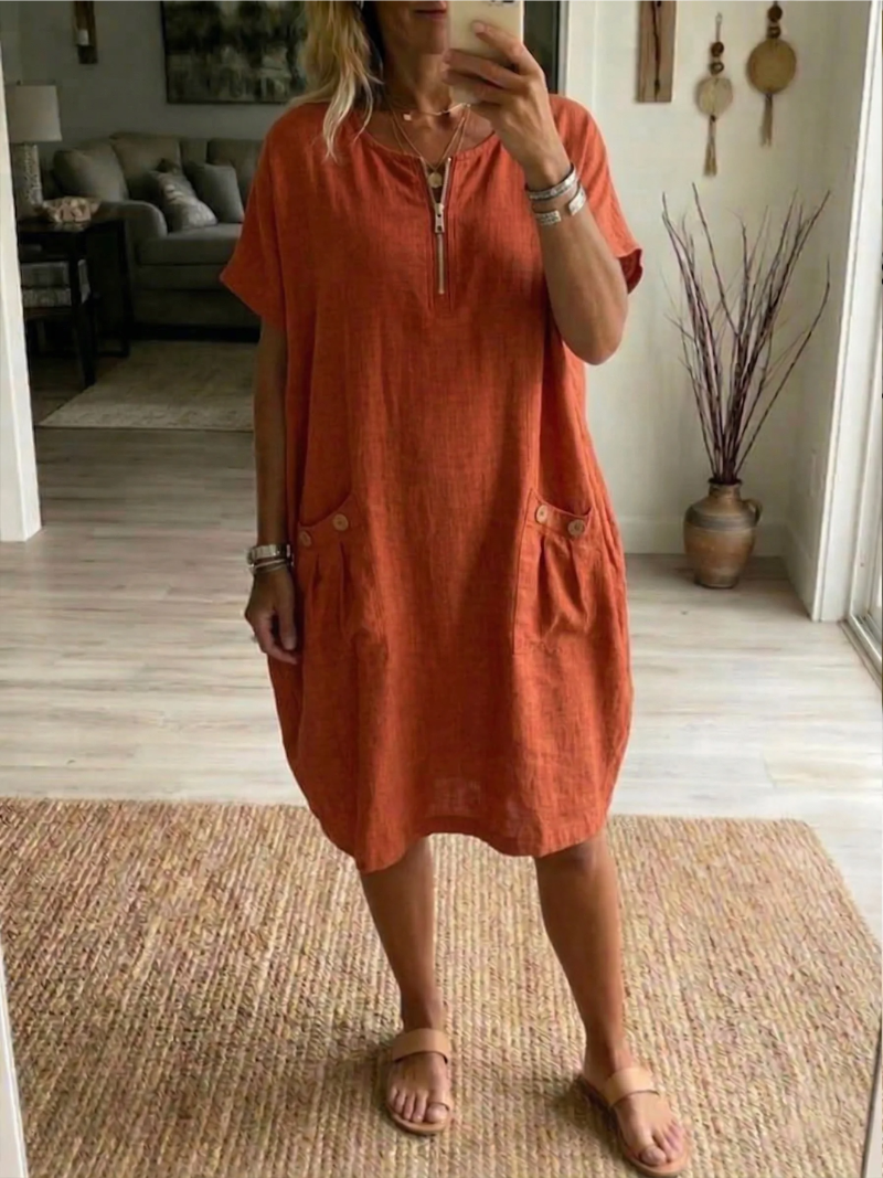 Tessa™ | Casual Cotton Blend Dress