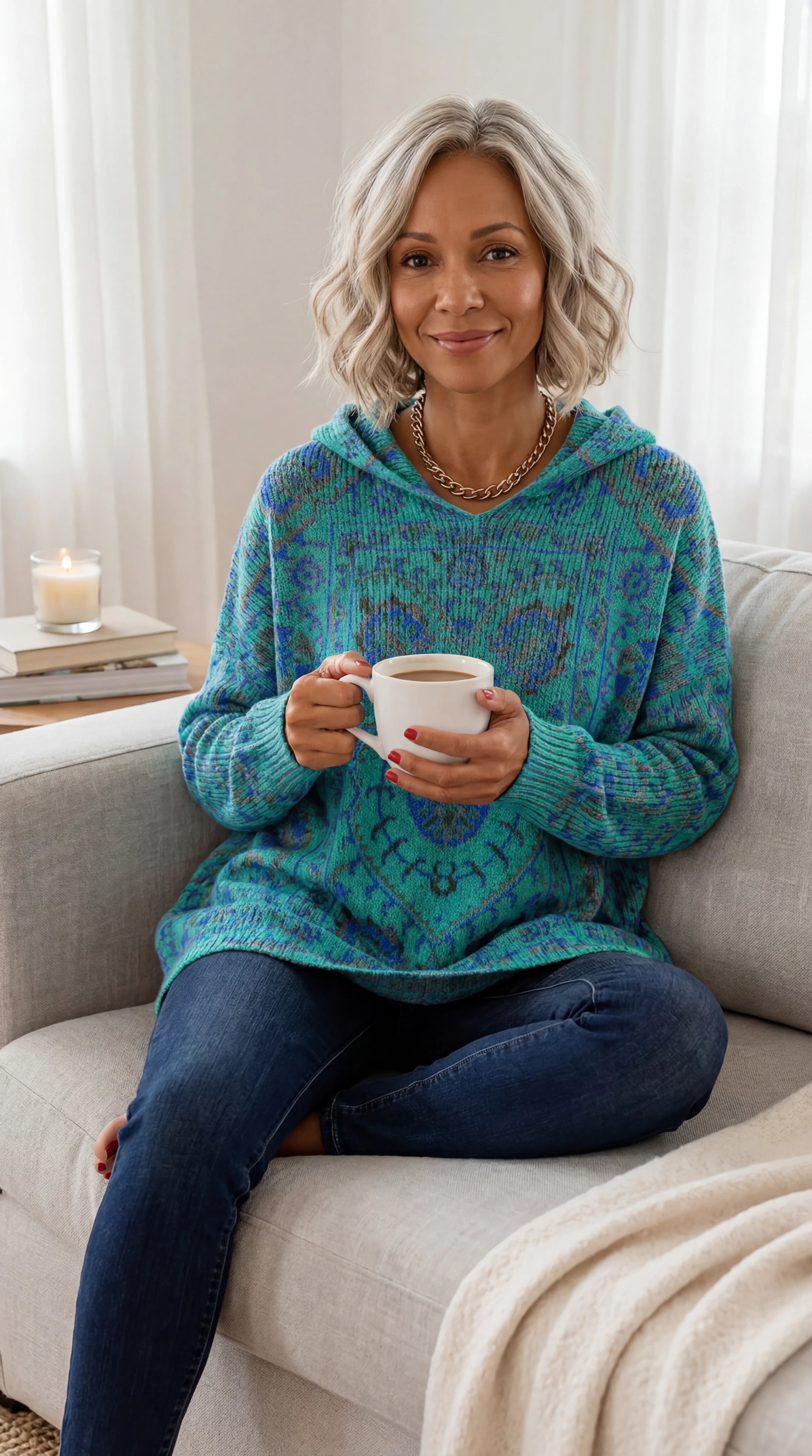 Seraphina Retro Hooded Knit